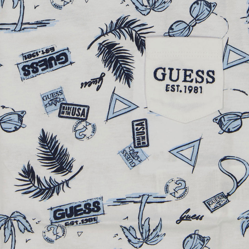 Guess Baby Jongens T-Shirt In Wit