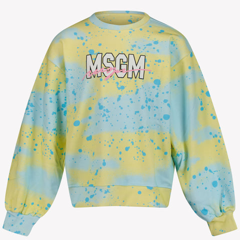 MSGM Kinder Meisjes Trui In Turquoise