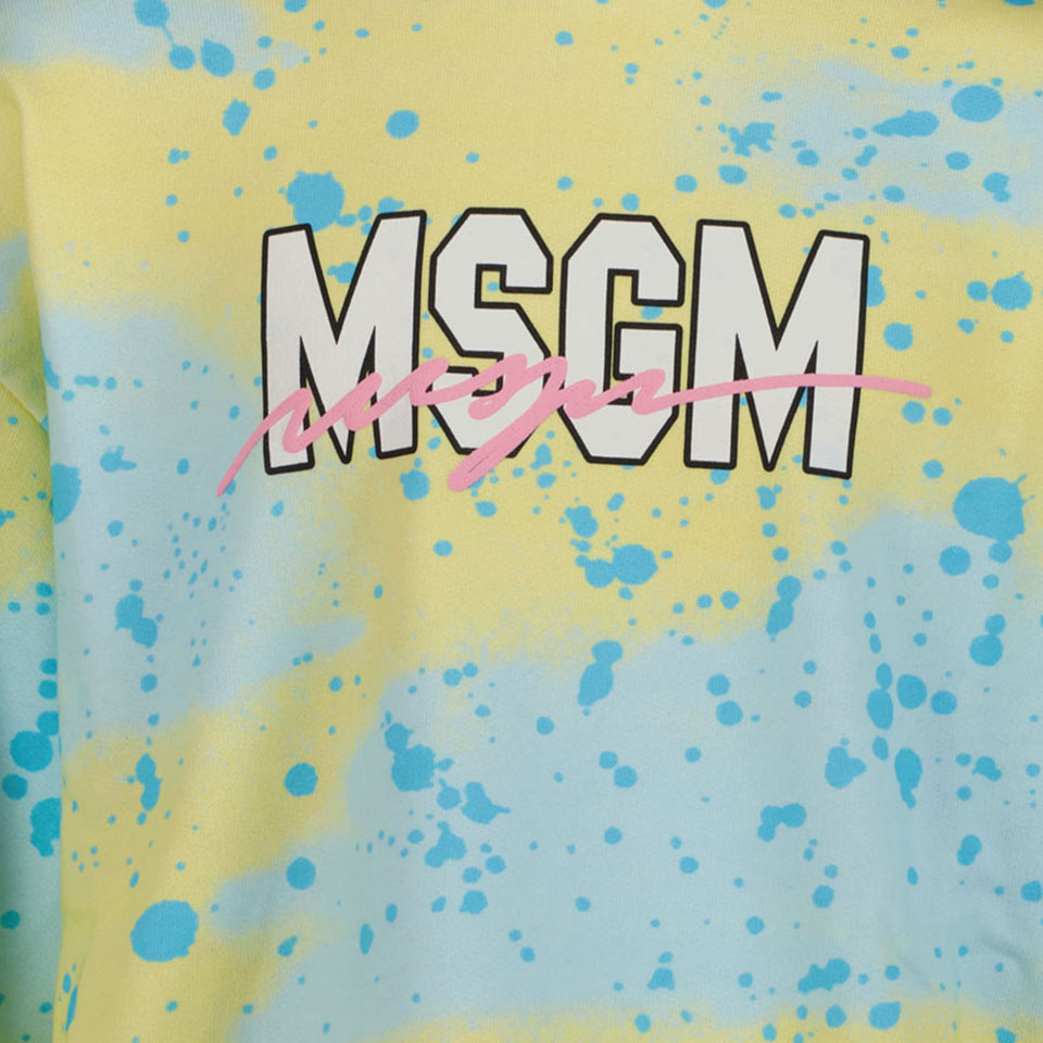 MSGM Kinder Meisjes T-Shirt In Turquoise