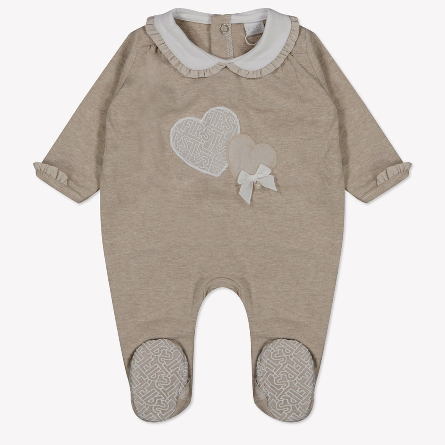 First Baby Meisjes Boxpakje In Beige