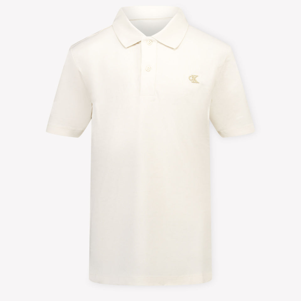 Calvin Klein Kinder Jongens Polo In Beige