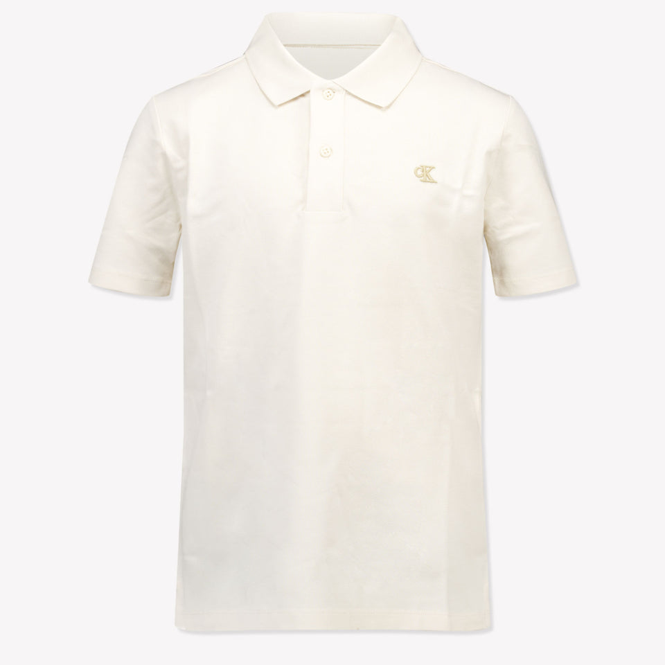 Calvin Klein Kinder Jongens Polo In Beige