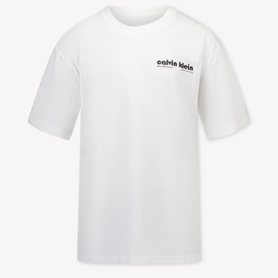 Calvin Klein Kinder Jongens T-Shirt In Wit