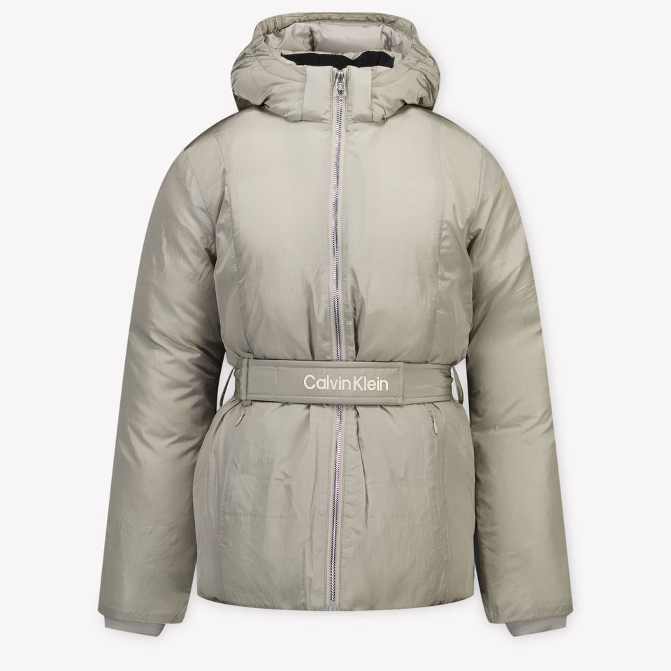 Calvin Klein Kinder Meisjes Winterjas In Licht Beige