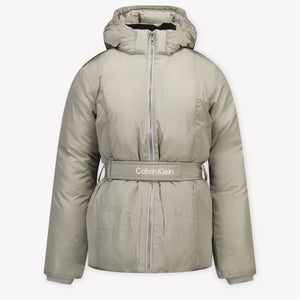 Calvin Klein Kinder Meisjes Winterjas In Licht Beige