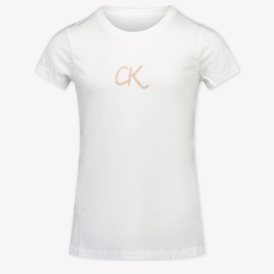 Calvin Klein Kinder Meisjes T-Shirt In Wit