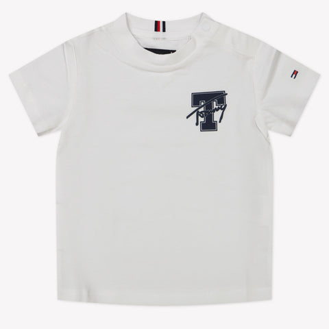 Tommy Hilfiger Baby Jongens T-Shirt In Wit