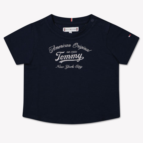 Tommy Hilfiger Baby Meisjes T-Shirt In Navy