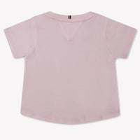 Tommy Hilfiger Baby Meisjes T-Shirt In Licht Roze