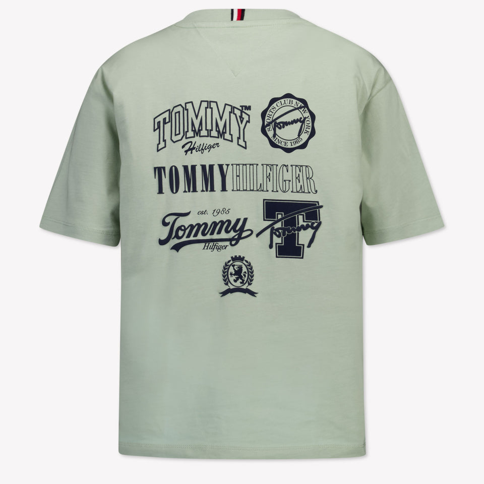 Tommy Hilfiger Kinder Jongens T-Shirt In Licht Groen