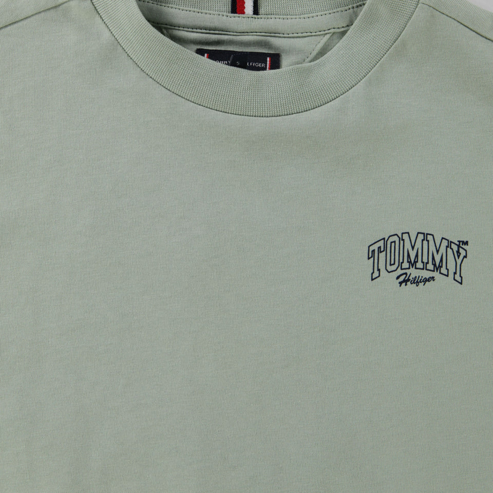 Tommy Hilfiger Kinder Jongens T-Shirt In Licht Groen
