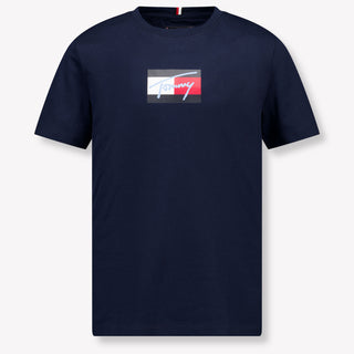Tommy Hilfiger Kinder Jongens T-Shirt In Navy
