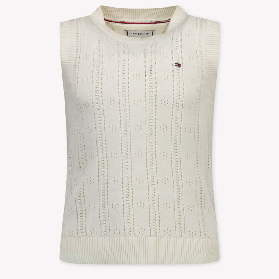 Tommy Hilfiger Kinder Meisjes Vest In Creme
