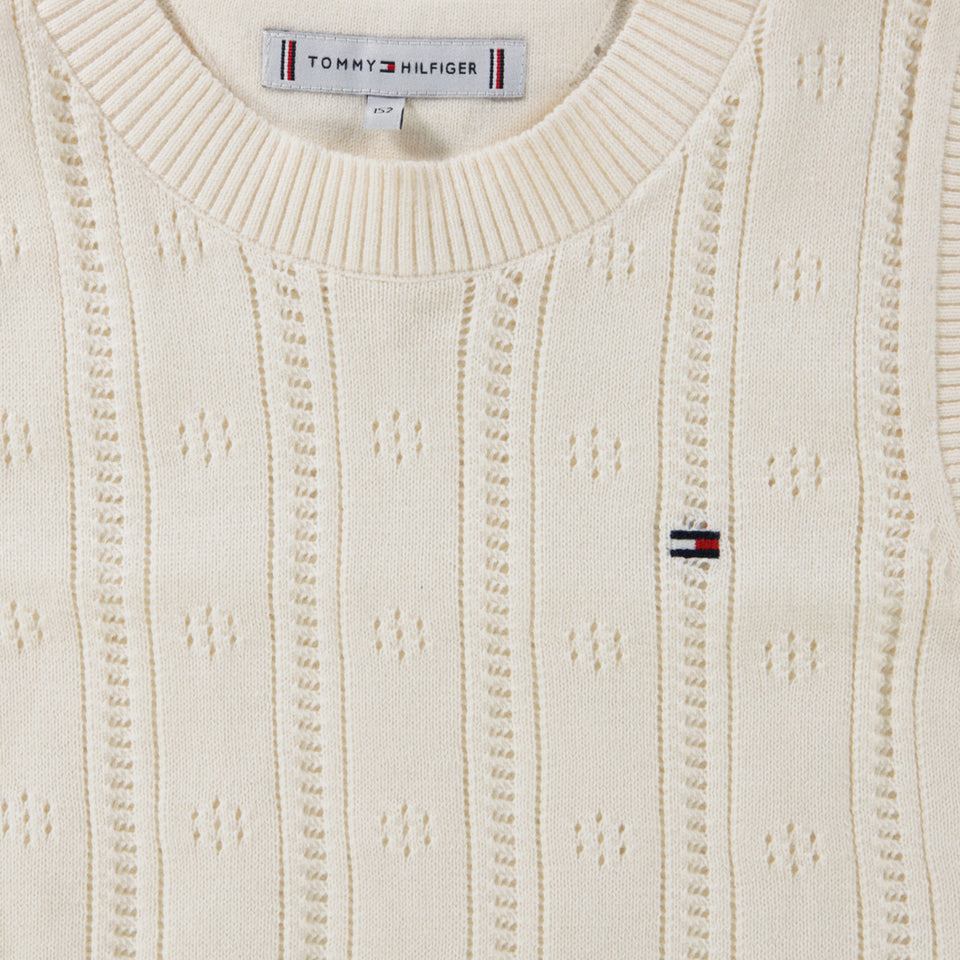 Tommy Hilfiger Kinder Meisjes Vest In Creme