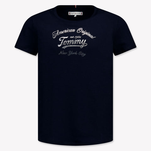 Tommy Hilfiger Kinder Meisjes T-Shirt In Navy