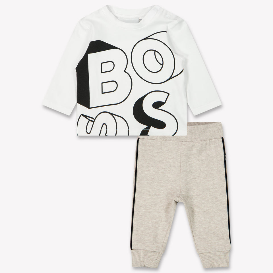 Boss Baby Jongens Joggingpak In Licht Beige
