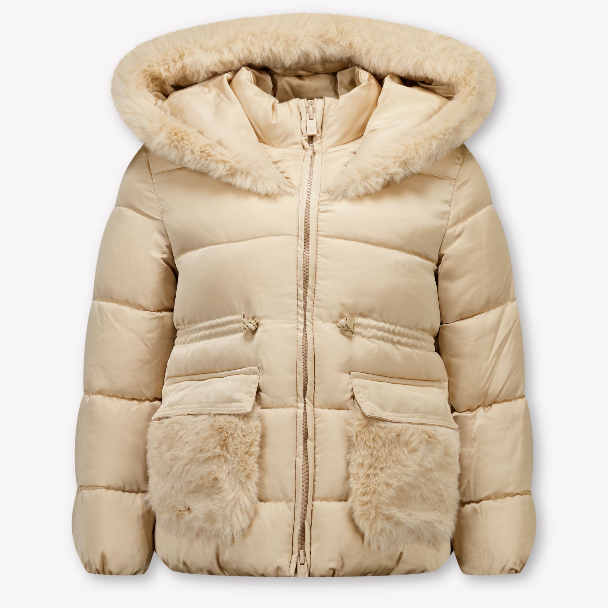 Abel & Lula Kinder Meisjes Winterjas In Beige