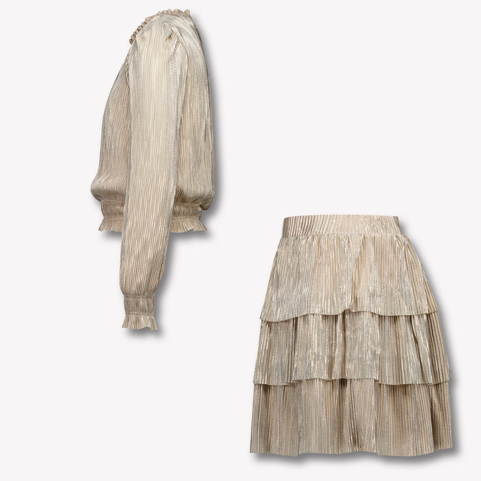 Abel & Lula Kinder Meisjes Setje In Beige