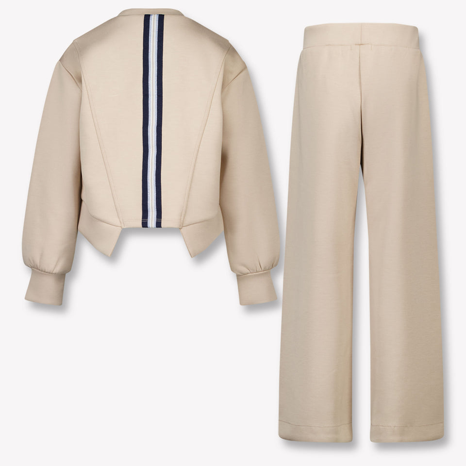 Abel & Lula Kinder Meisjes Joggingpak In Beige