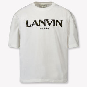 Lanvin Kinder Unisex T-Shirt In Off White