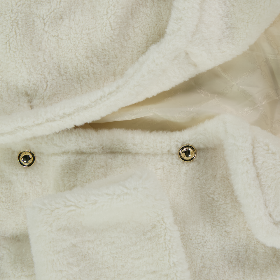 Michael Kors Kinder Meisjes Faux Fur Jassen In Off White