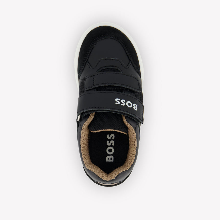 Boss Jongens Sneakers In Zwart