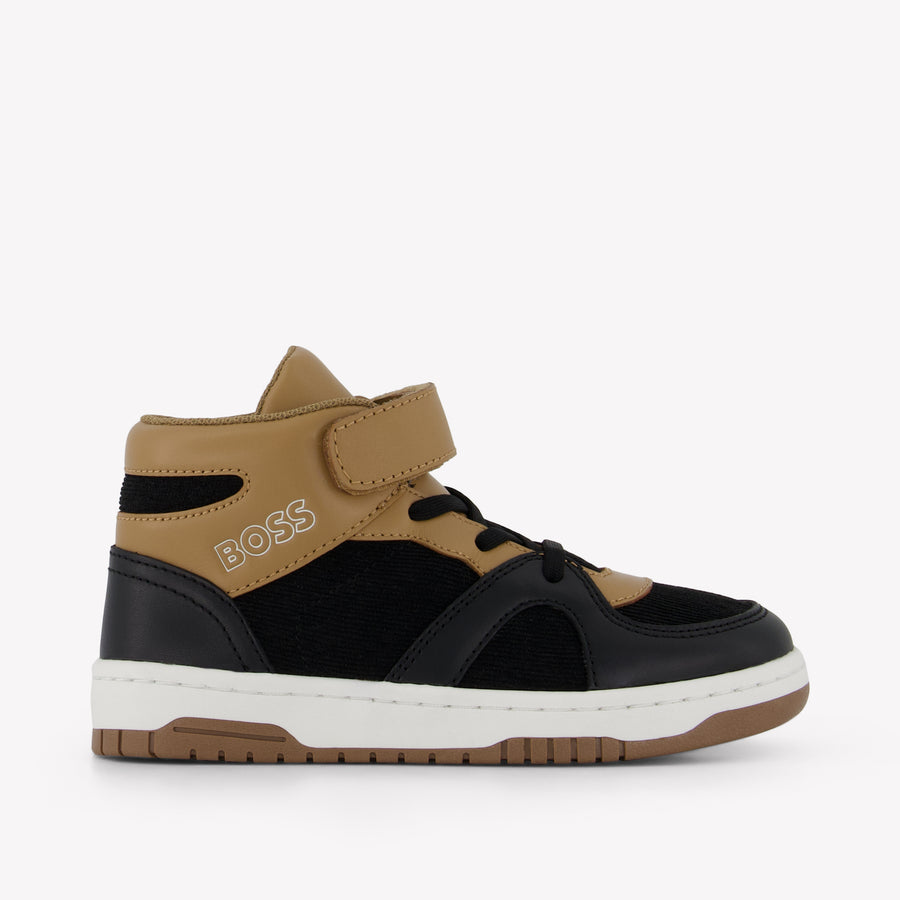 Boss Jongens Sneakers In Zwart