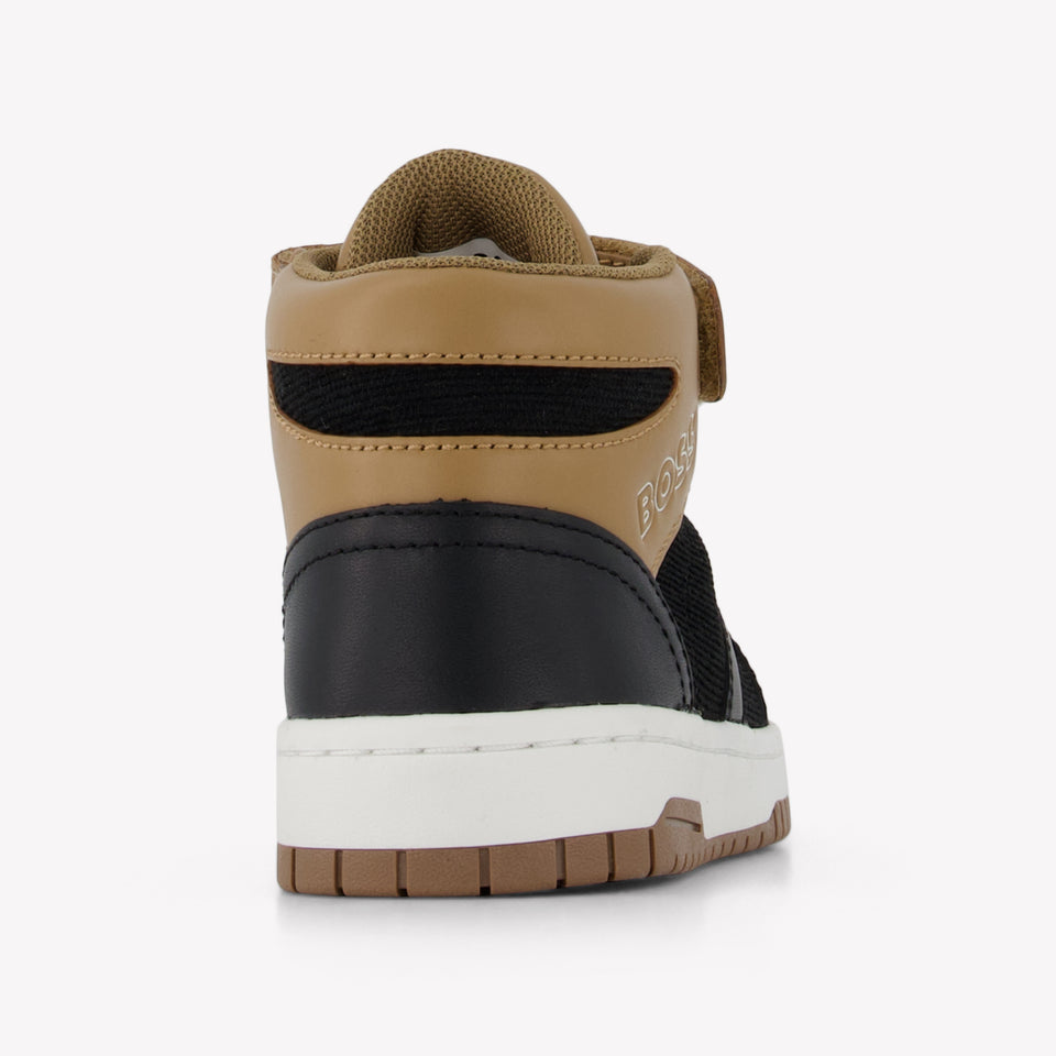Boss Jongens Sneakers In Zwart