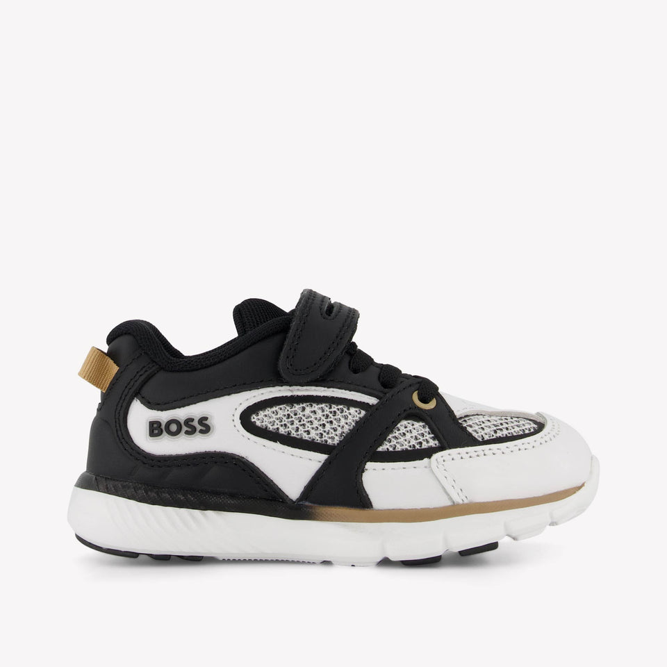 Boss Jongens Sneakers In Wit