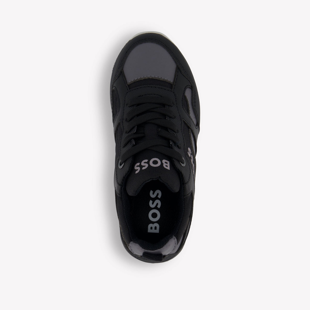 Boss Jongens Sneakers In Zwart