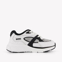 Boss Jongens Sneakers In Wit
