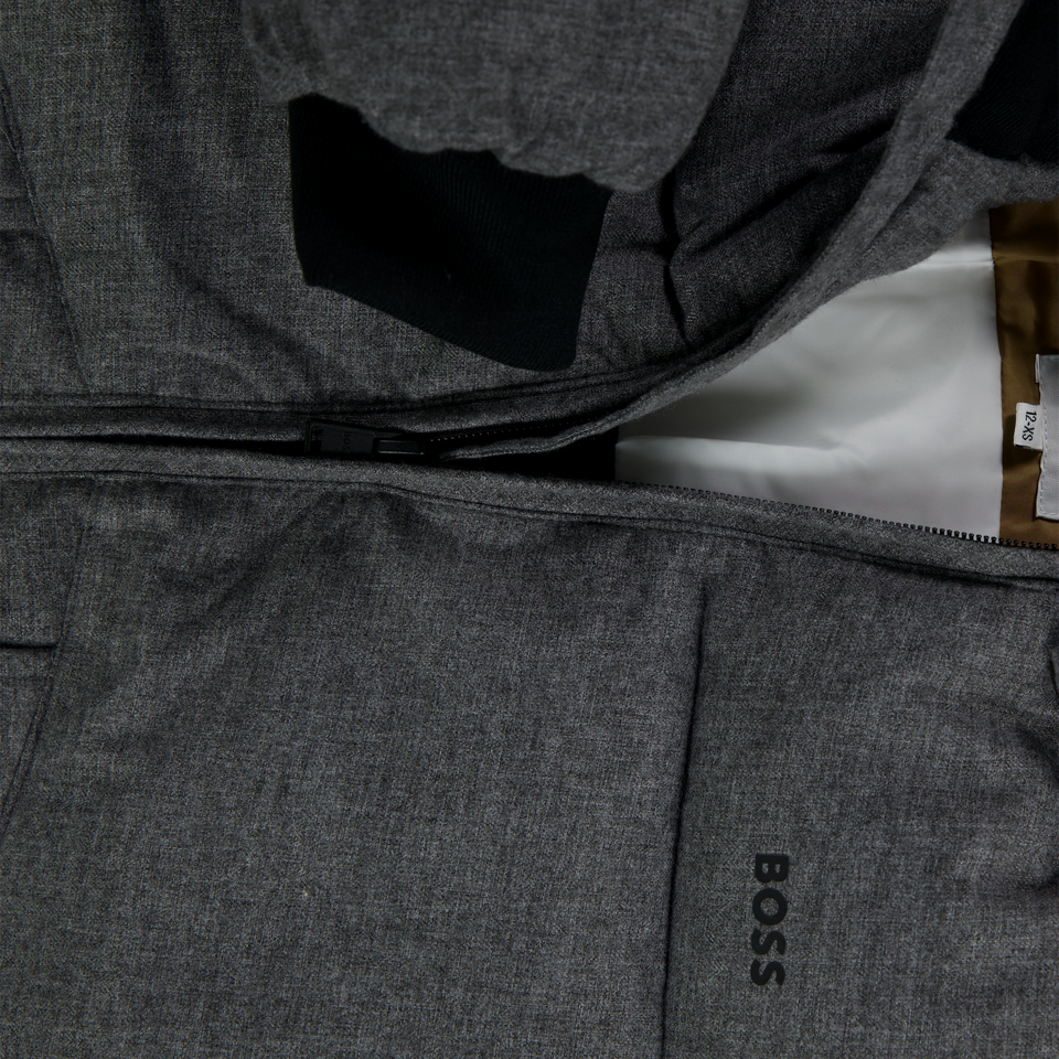 Boss Kinder Jongens Winterjas In Antraciet