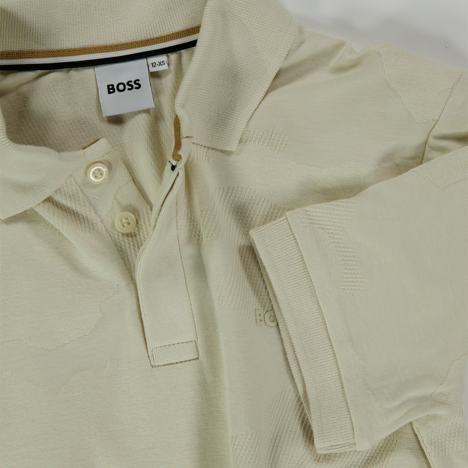 Boss Kinder Jongens Polo In Licht Beige