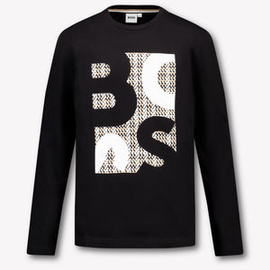 Boss Kinder Jongens T-Shirt In Zwart