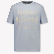 Boss Kinder Jongens T-Shirt In Licht Blauw