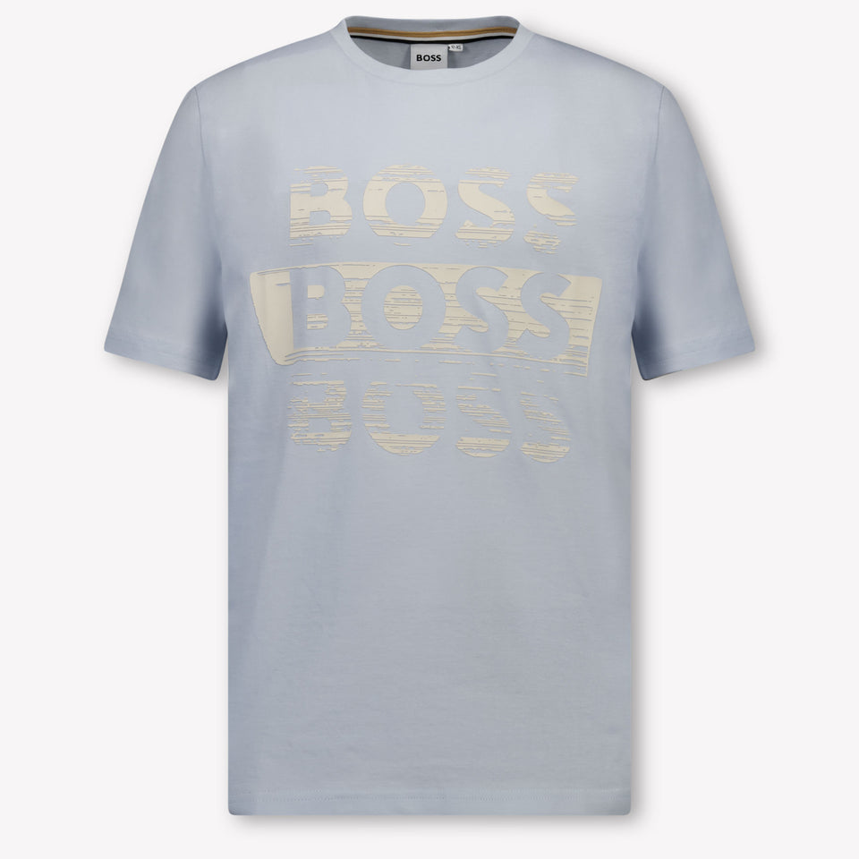 Boss Kinder Jongens T-Shirt In Licht Blauw