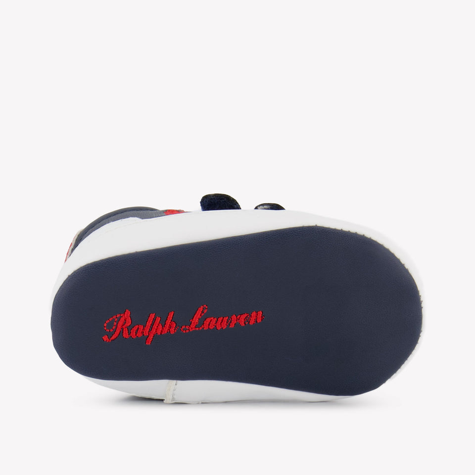 Ralph Lauren Heritage Court Ii Baby Jongens Sneakers In Navy