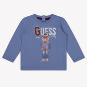 Guess Baby Jongens T-Shirt In Licht Blauw