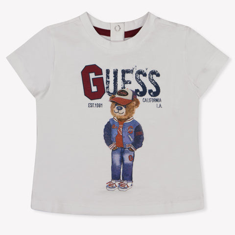 Guess Baby Jongens T-Shirt In Wit