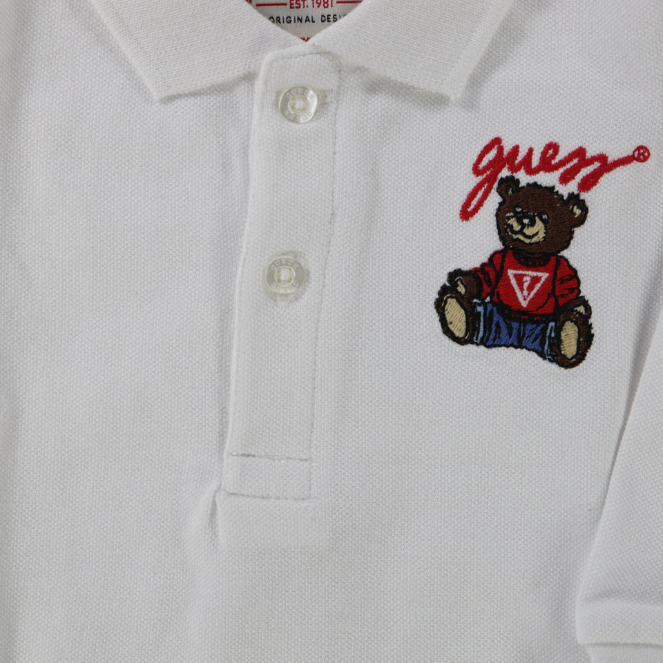 Guess Baby Jongens Polo In Wit