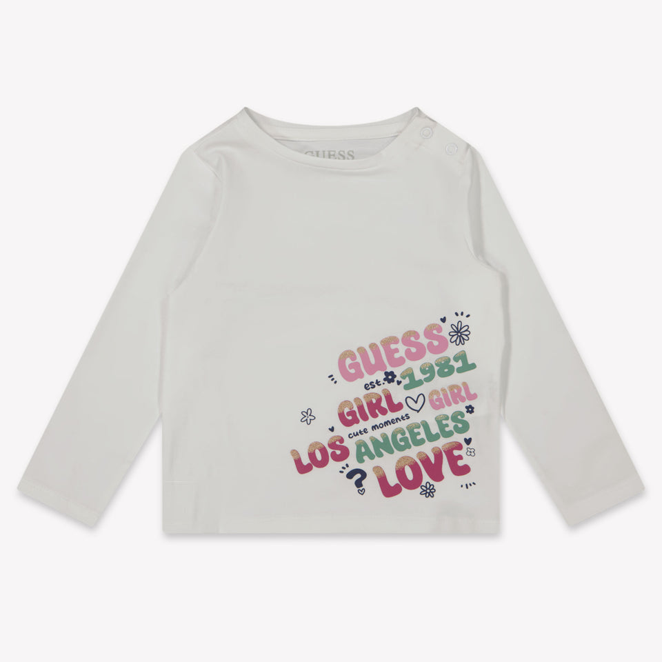 Guess Baby Meisjes T-Shirt In Wit