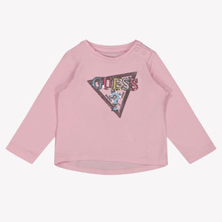 Guess Baby Meisjes T-Shirt In Licht Roze