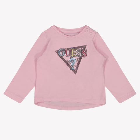 Guess Baby Meisjes T-Shirt In Licht Roze