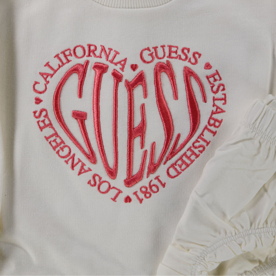 Guess Baby Meisjes Jurk In Off White