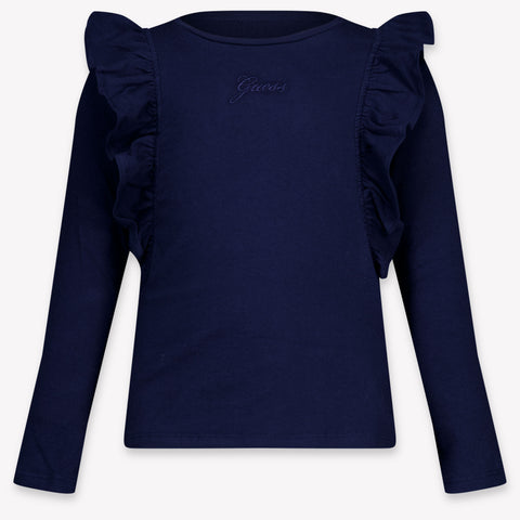 Guess Kinder Meisjes T-Shirt In Navy