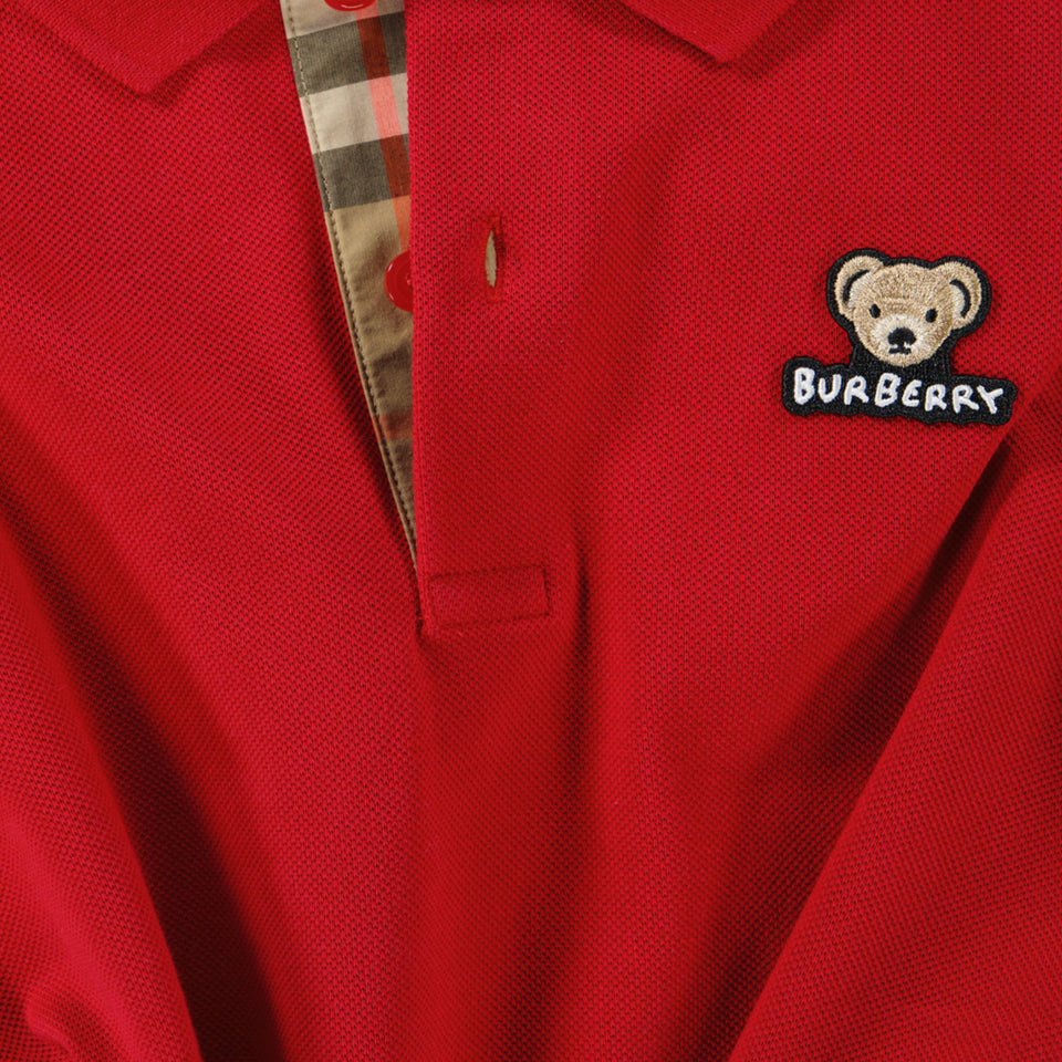 Burberry Kinder Jongens Polo In Rood
