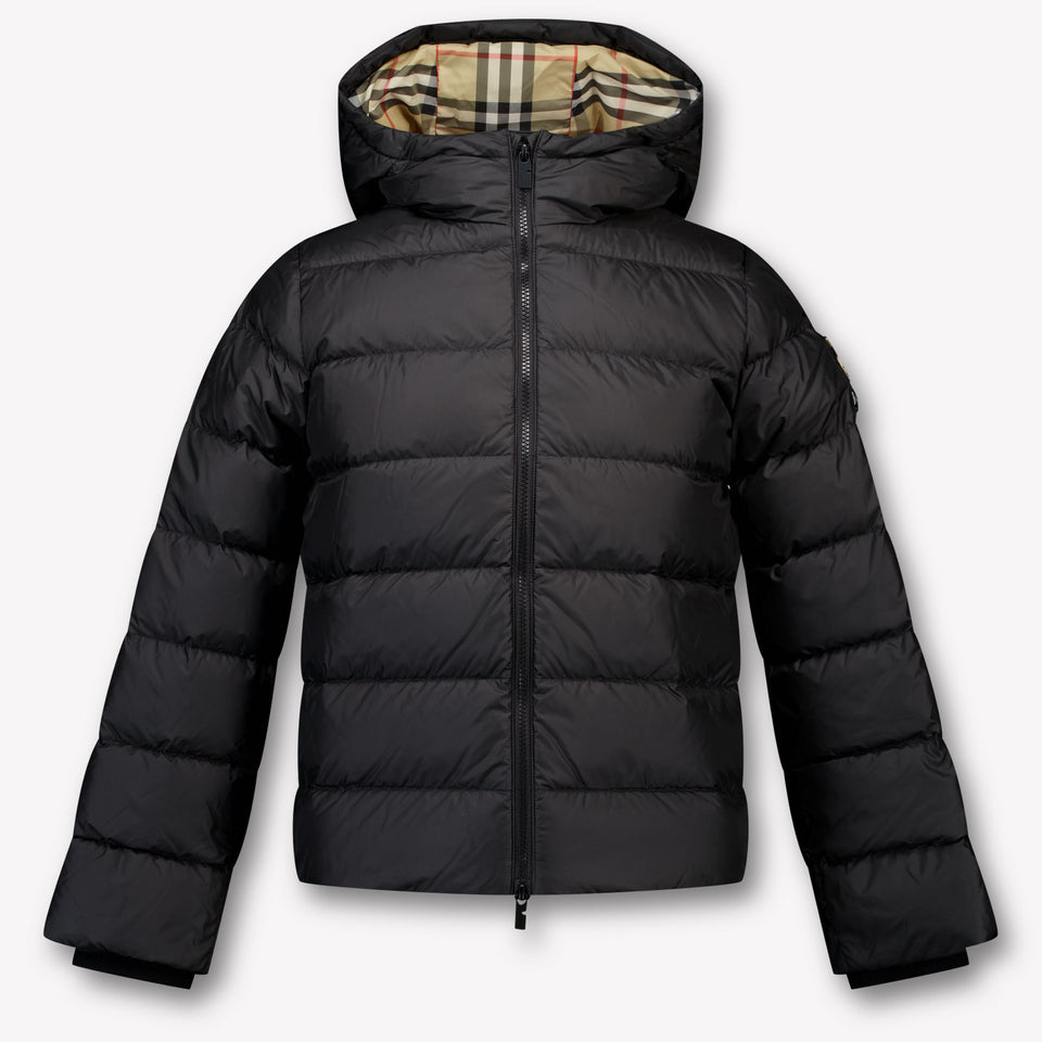 Burberry Kinder Unisex Winterjas In Zwart