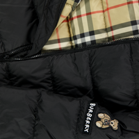 Burberry Kinder Unisex Winterjas In Zwart