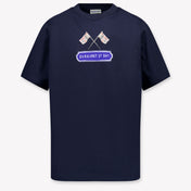 Burberry Kinder Jongens T-Shirt In Donker Blauw