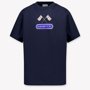 Burberry Kinder Jongens T-Shirt In Donker Blauw